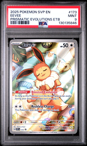 PSA MINT 9 Eevee (173) [Svp En-Sv Black Star Promo] - 130135846