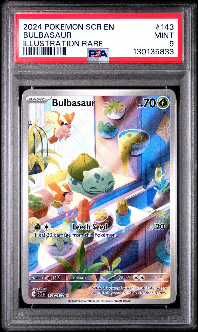 PSA MINT 9 Bulbasaur (143/142) [Scr En-Stellar Crown] - 130135833
