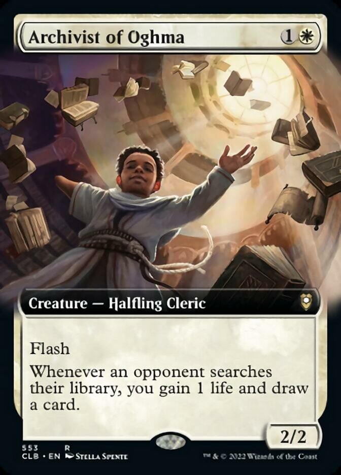Archivist of Oghma (Extended Art) [Commander Legends: Battle for Baldu