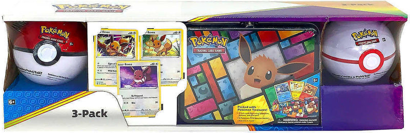 Pokmon TCG: Collector 3-Pack: Eevee Treasure Chest + 2 Poke Ball Tins Pokmon TCG: Collector 3-Pack: Eevee Treasure Chest + 2 Poke Ball Tins