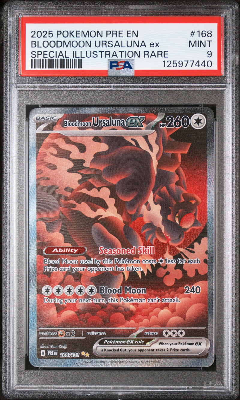 PSA MINT 9 Bloodmoon Ursaluna Ex (168/131) [Pre En-Prismatic Evolutions] - 125977440