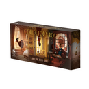 Unconscious Mind Collector's Box board game package featuring warm, cozy interior scenes with vintage furnishings and characters. The box art displays two connected rooms - a bedroom with mounted animal heads and framed pictures, and a sitting area with a person reading by a large window.
