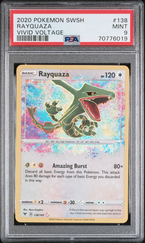 PSA MINT 9 Rayquaza (138/185) [Sword & Shield: Vivid Voltage] - 70776019