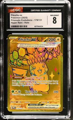 CGC 8 Pikachu ex (179/131) [Prismatic Evolutions] - 6077842024