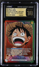 CGC PRISTINE 10 Monkey D. Luffy [Carrying on His Will] - 6136451016