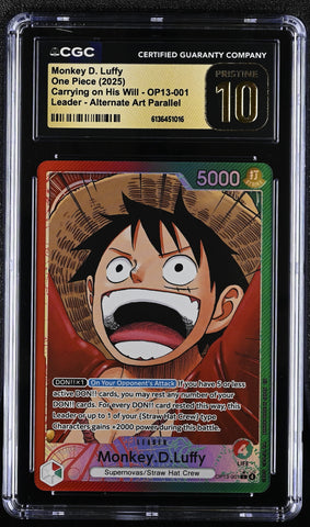 CGC PRISTINE 10 Monkey D. Luffy [Carrying on His Will] - 6136451016