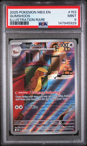 PSA MINT 9 Gumshoos (153) [Meg En-Mega Evolution] - 147945929