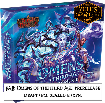Flesh and Blood: Omens of the Third Age draft & sealed Prerelease events