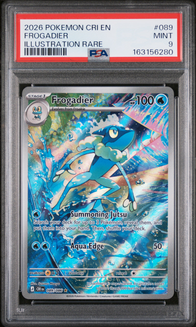 PSA MINT 9 Frogadier (089/086) [Cri En-Chaos Rising] - 163156280