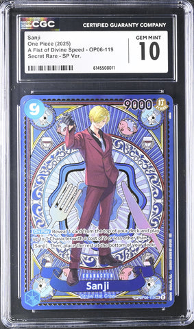 CGC GEM MINT 10 Sanji [A Fist of Divine Speed] - 6145508011