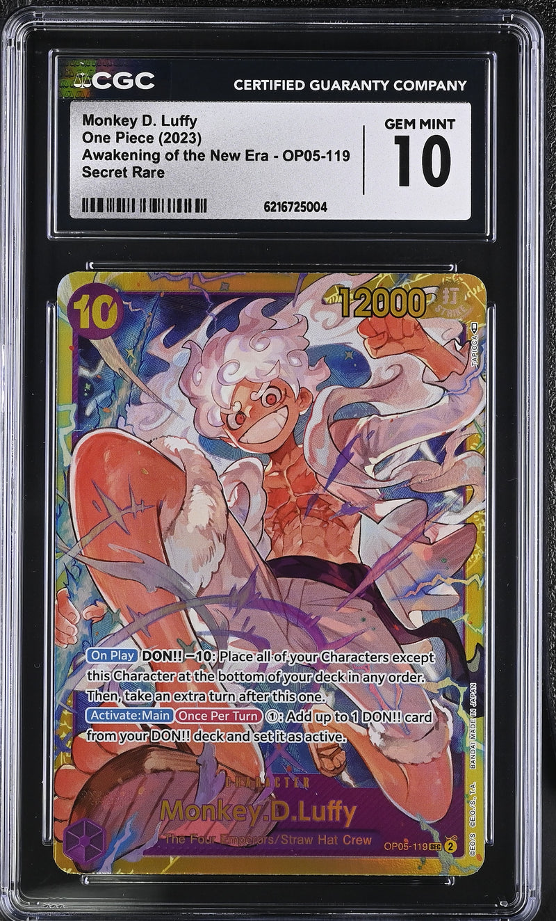 CGC GEM MINT 10 Monkey D. Luffy [Awakening of the New Era] - 6216725004