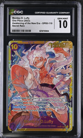 CGC GEM MINT 10 Monkey D. Luffy [Awakening of the New Era] - 6216725004