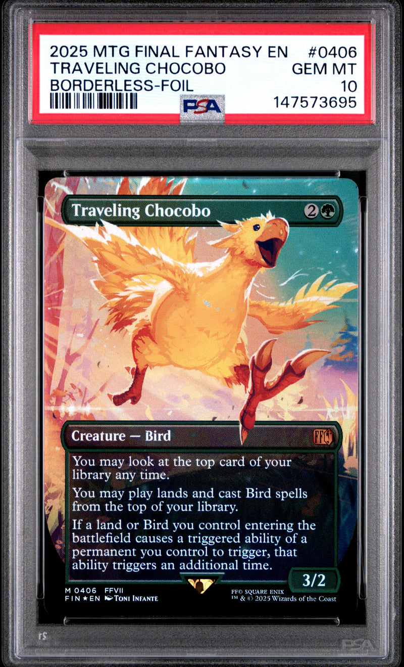 PSA GEM MT 10 Traveling Chocobo [Magic The Gathering Final Fantasy] - 147573695