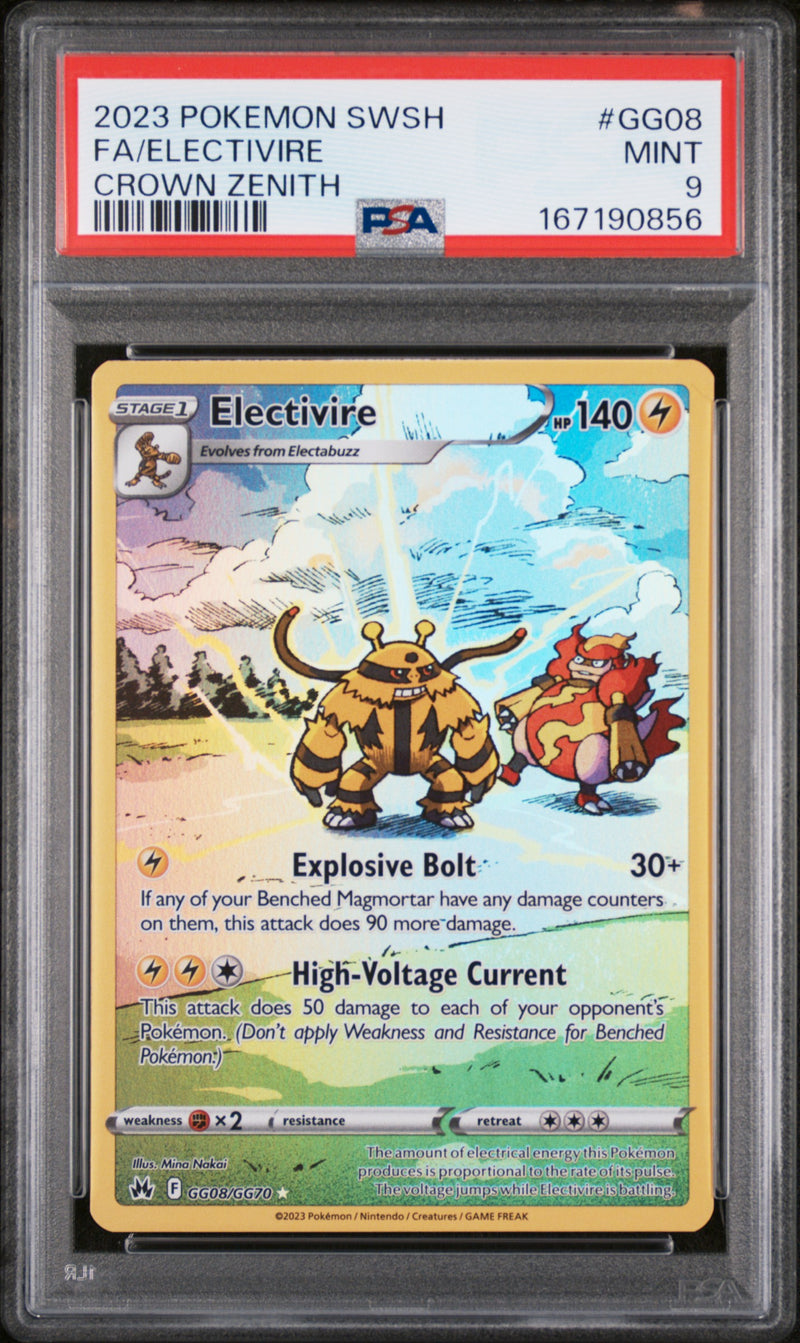 PSA MINT 9 Electivire (GG08/GG70) [Sword And Shield Crown Zenith] - 167190856