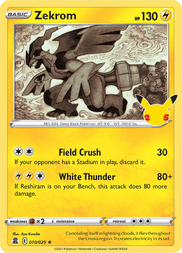 shiny zekrom pokemon card Pokemon Single Promotional Card