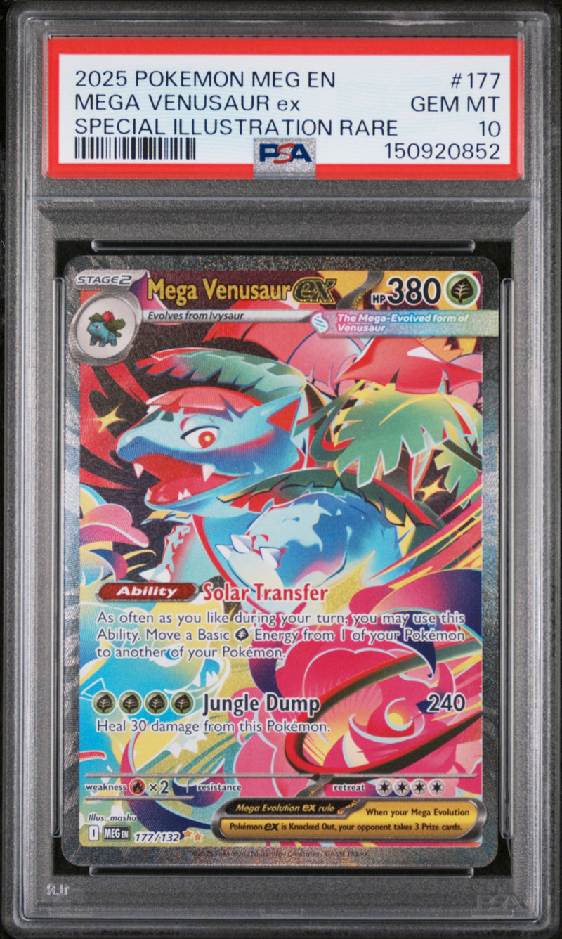 PSA GEM MT 10 Mega Venusaur Ex (177/132) [Meg En-Mega Evolution] - 150920852