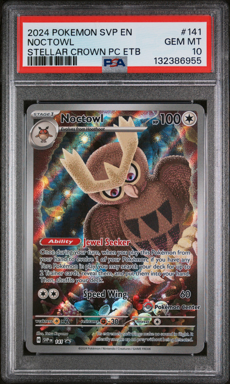 PSA GEM MT 10 Noctowl(141) [Svp En-Sv Black Star Promo] - 132386955