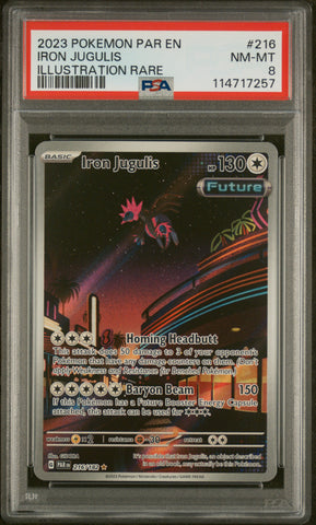 PSA NM-MT 8 Iron Jugulis (216/182) [Scarlet & Violet: Paradox Rift] - 114717257