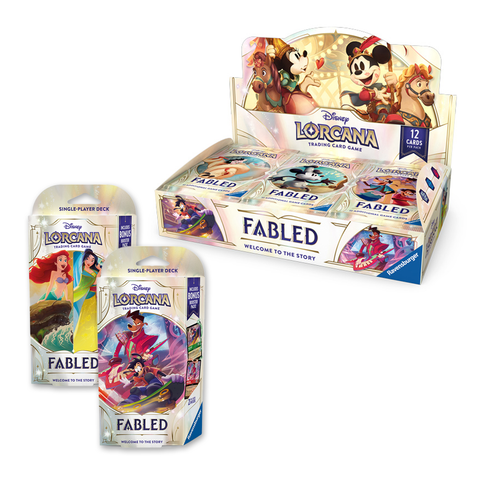 Lorcana TCG: Fabled: Booster Display + Starter Decks Combo