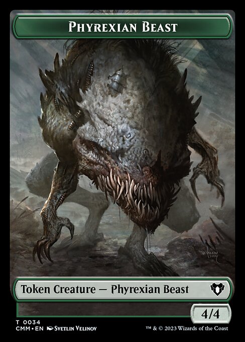 Thopter // Phyrexian Beast Double-Sided Token [Commander Masters Tokens]