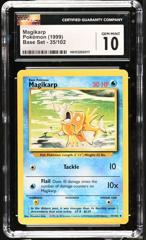 CGC GEM MINT 10 Magikarp (35/102) [Base Set] - 1401032659117