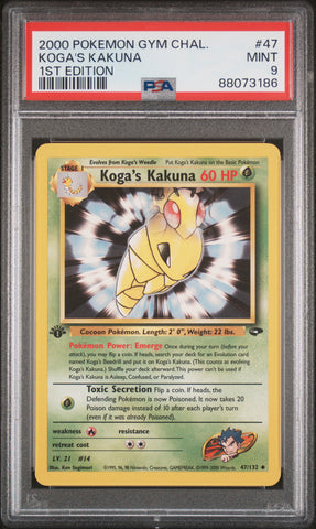 PSA MINT 9 Koga'S Kakuna (47/132) [Gym Challenge] - 88073186