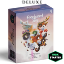 Fractured Sky Deluxe edition board game box featuring vibrant fantasy artwork with floating islands, airships, and mystical creatures against a dreamy sky backdrop. 