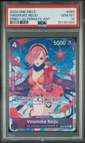PSA GEM MT 10 Vinsmoke Reiju [Prb01-Premium Booster -The Best-] - 101161399