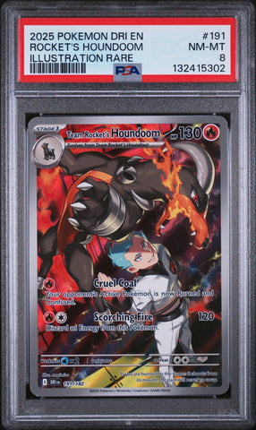 PSA NM-MT 8 Rocket'S Houndoom (191/182) [Dri En-Destined Rivals] - 132415302