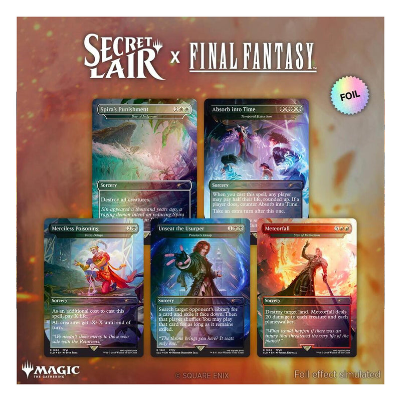 Magic the Gathering: Secret Lair: Secret Lair x FINAL FANTASY: Game Over - Rainbow Foil Edition