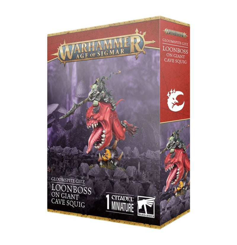 Warhammer Age of Sigmar: Gloomspite Gitz: Loonboss on Giant Cave Squig