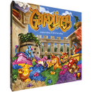 Box art for Gardlings featuring colorful whimsical cartoon creature characters in a vibrant garden setting filled with colorful flowers, plants, and gems, all set against a backdrop of a wooden fence and blue sky.