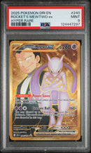 PSA MINT 9 Rocket'S Mewtwo Ex (240/182) [Dri En-Destined Rivals] - 124447297