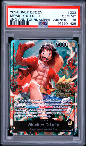 PSA GEM MT 10 Monkey D. Luffy [Promos] - 148304425