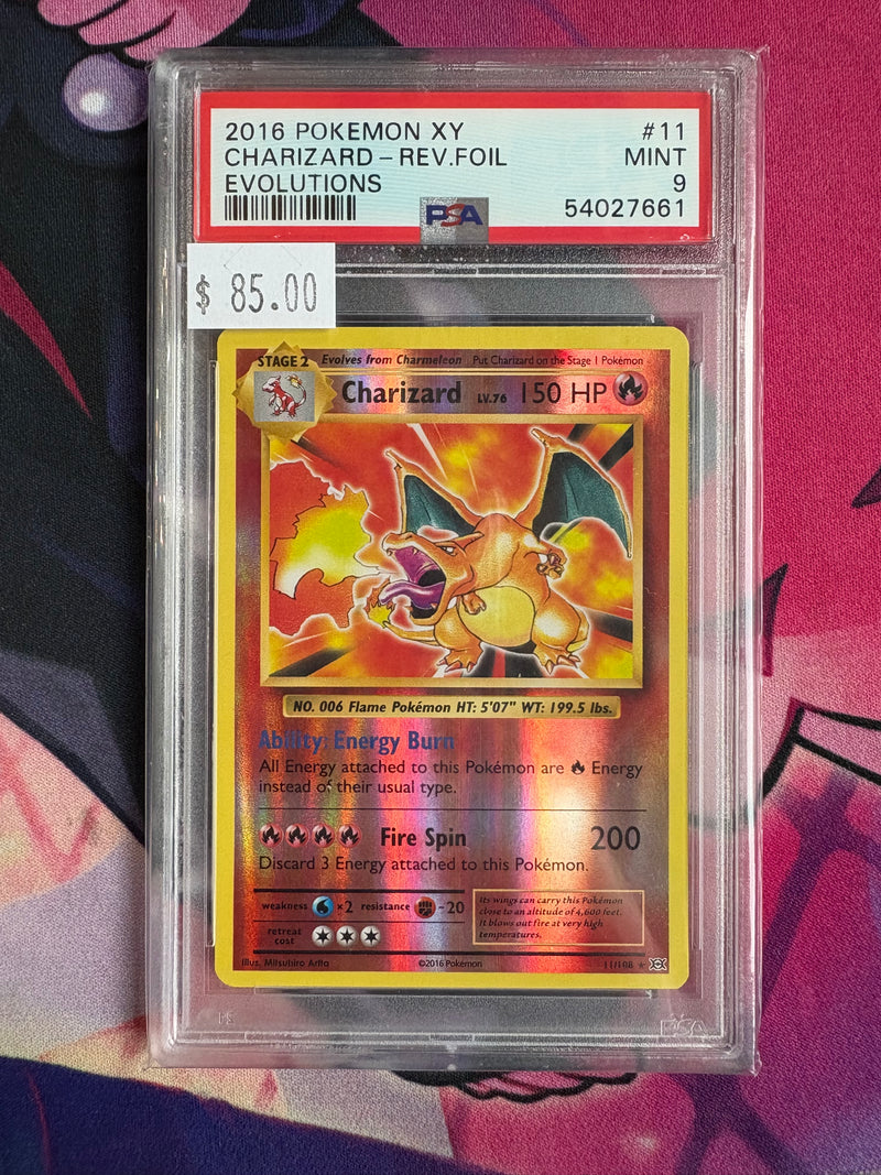 PSA MINT 9 Charizard-Rev.Foil (11/108) [Xy Evolutions] - 54027661