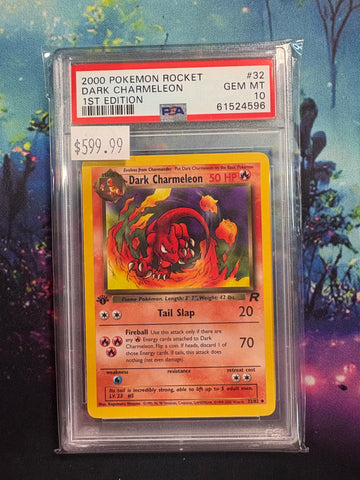 PSA GEM MT 10 Dark Charmeleon (32/82) [Rocket] - 61524596