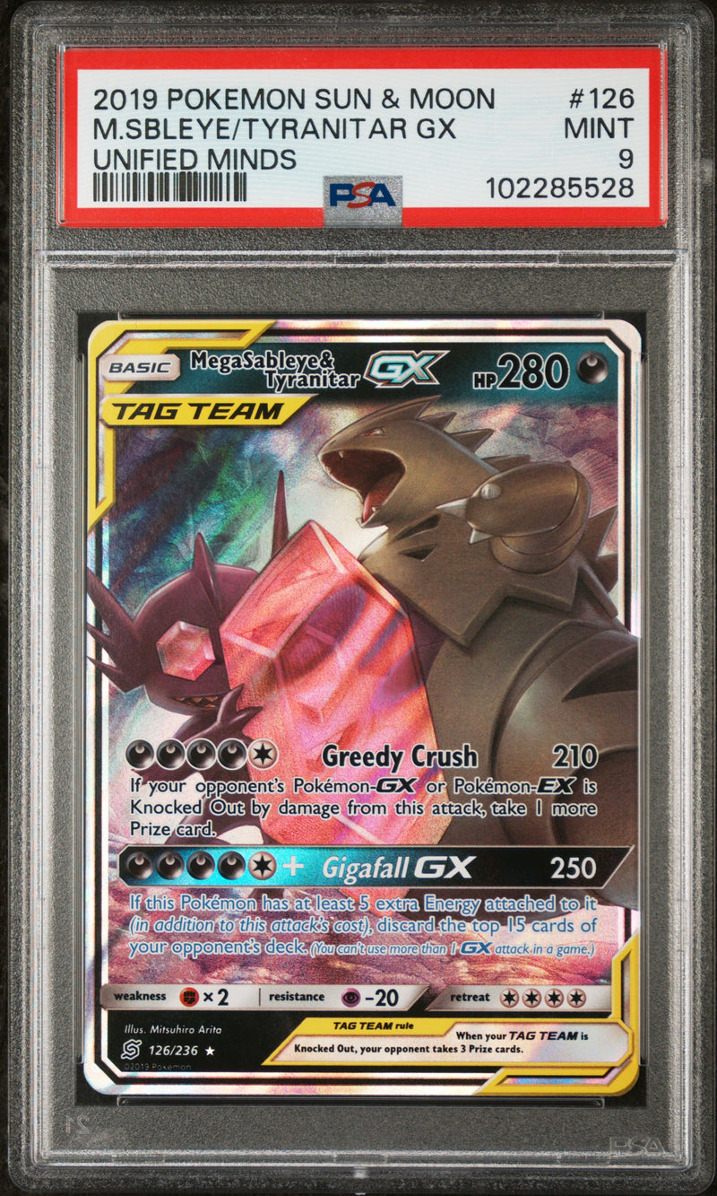 PSA MINT 9 Tyranitar Gx(126/236) [Sun & Moon Unified Minds] - 102285528
