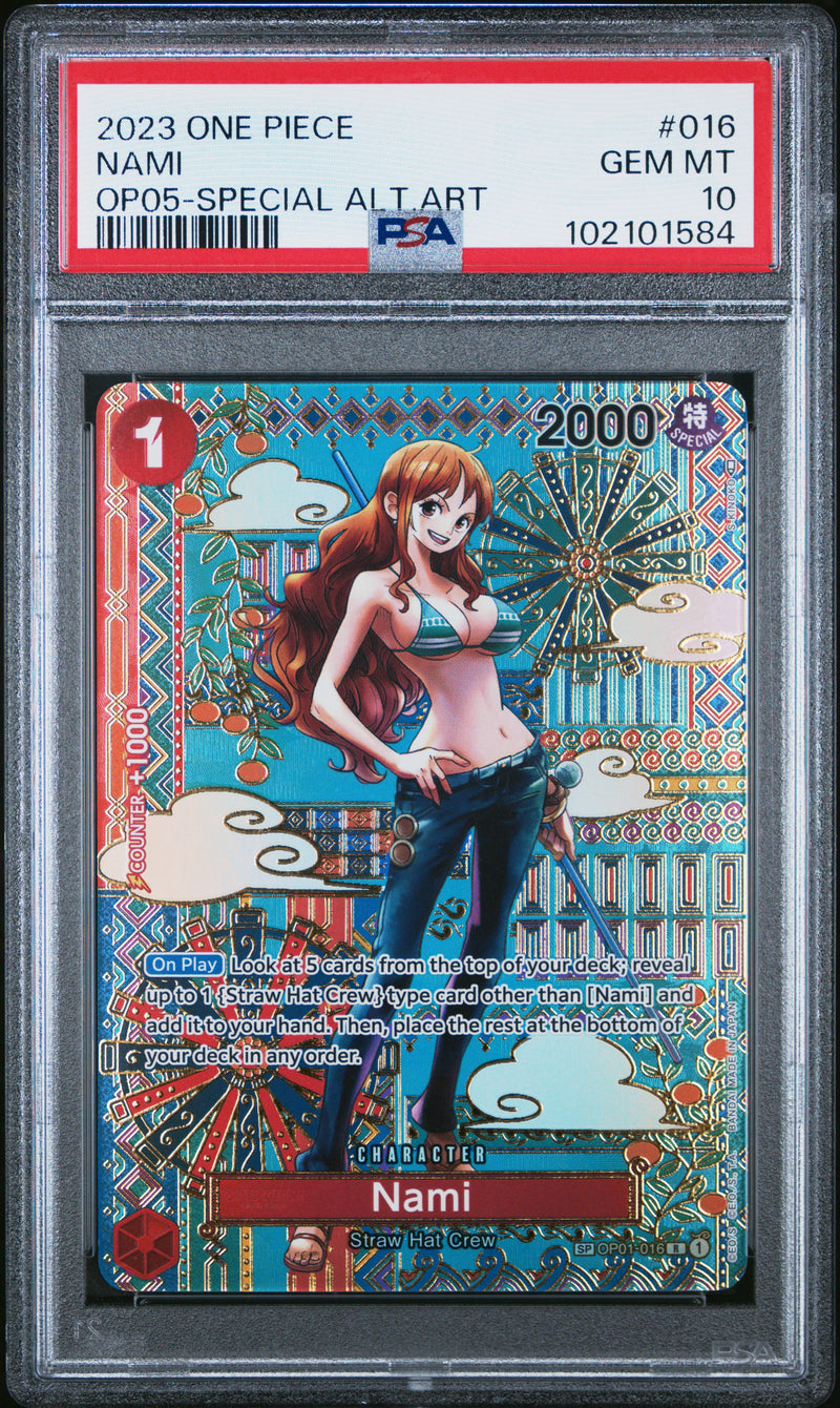 PSA GEM MT 10 Nami [Op05-Awakening Of The New Era] - 102101584