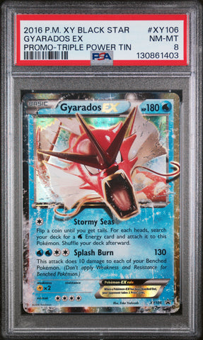 PSA NM-MT 8 Gyarados EX (XY106) [XY: Black Star Promos] - 130861403