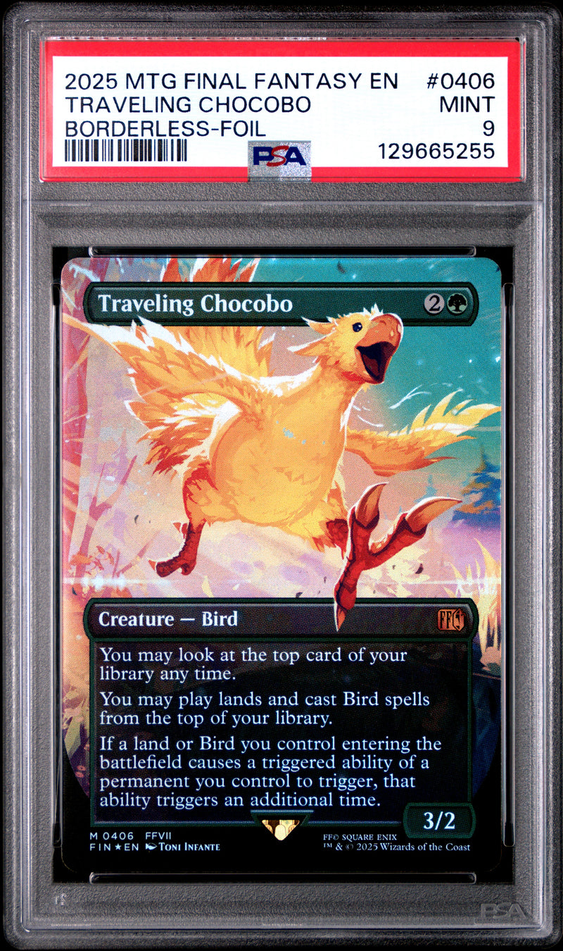 PSA MINT 9 Traveling Chocobo [Magic The Gathering Final Fantasy] - 129665255