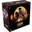 Box art for "The Dark Quarter" showcases supernatural elements including magical flames and mystical energy, emphasizing the game's blend of 1980s New Orleans and occult themes. The box displays the mature rating symbol and Van Ryder Games logo in the corners.