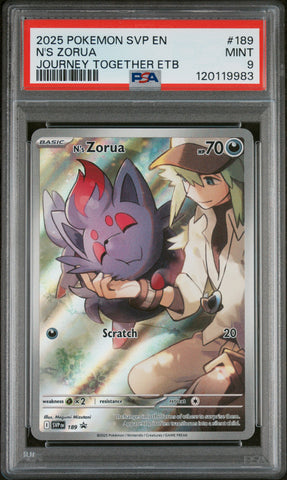 PSA MINT 9 N'S Zorua (189) [Svp En-Sv Black Star Promo] - 120119983