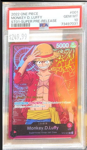 PSA GEM MT 10 Monkey D. Luffy [Starter Deck St01-Straw Hat Crew] - 73497031