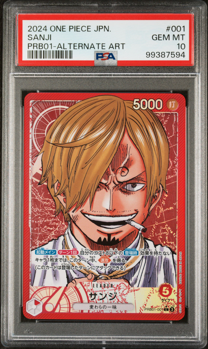 PSA GEM MT 10 Sanji [Japanese Prb01-Premium Booster -The Best-] - 99387594