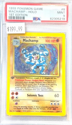 PSA MINT 9 Machamp-Holo (8/102) [Game] - 62305218