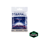 Moonrakers Starfall expansion pack featuring a white pouch-style package with the game's distinctive blue and red space-themed artwork. 