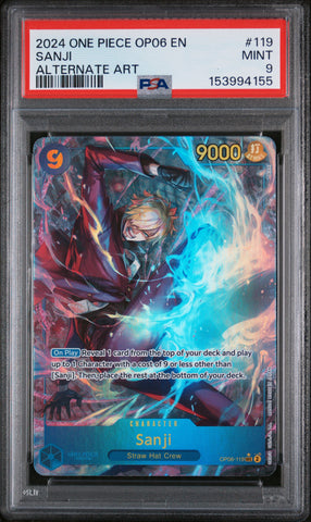 PSA MINT 9 Sanji [Op06-Wings Of The Captain] - 153994155