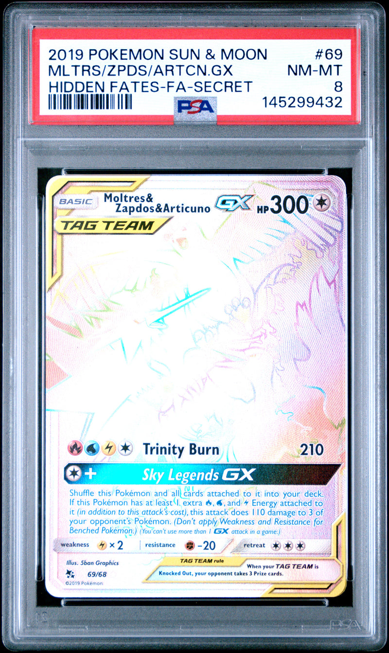 PSA NM-MT 8 Zpds(69/68) [Sun & Moon Hidden Fates] - 145299432