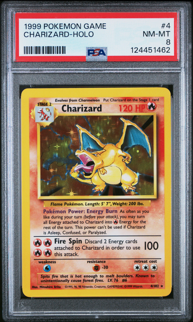 PSA NM-MT 8 Charizard-Holo (4/102) [Base] - 124451462
