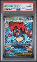 PSA GEM MT 10 Mega Feraligatr ex (274/217) [Mega Evolution: Ascended Heroes] - 149699967